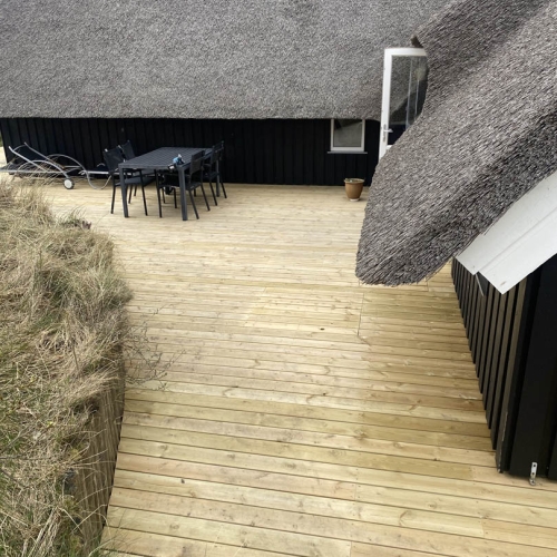 ny træterrasse til sommerhus