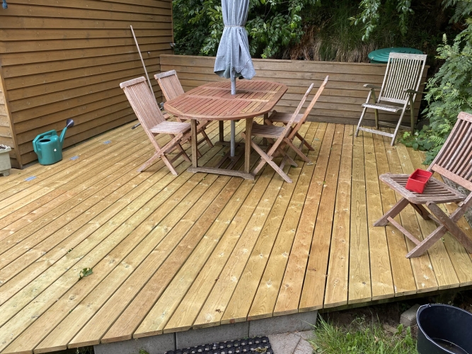 træterrasse til sommerhus